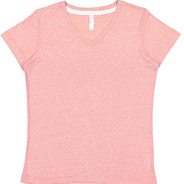 Ladies' V-Neck Harborside Melange Jersey T-Shirt Thumbnail