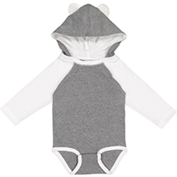 Infant Long Sleeve Fine Jersey Bodysuit With Ears Thumbnail
