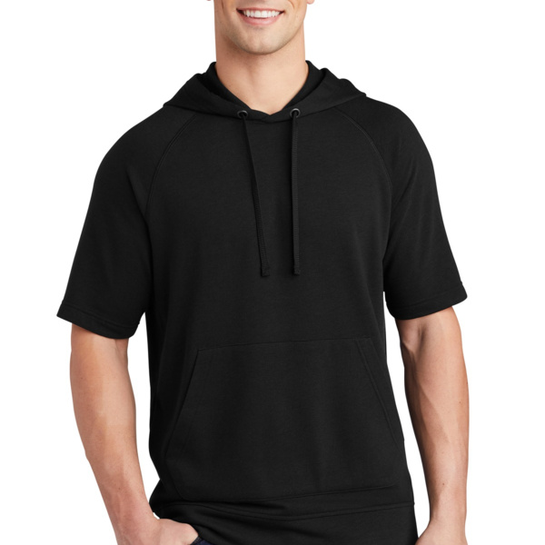 PosiCharge ® Tri Blend Wicking Fleece Short Sleeve Hooded Pullover Thumbnail