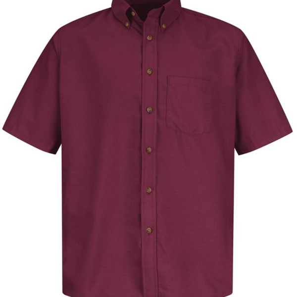Men's Tall Poplin Short Sleeve Dress Shirt Thumbnail