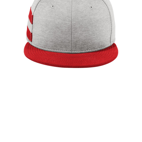 Shadow Heather Striped Flat Bill Snapback Cap Thumbnail