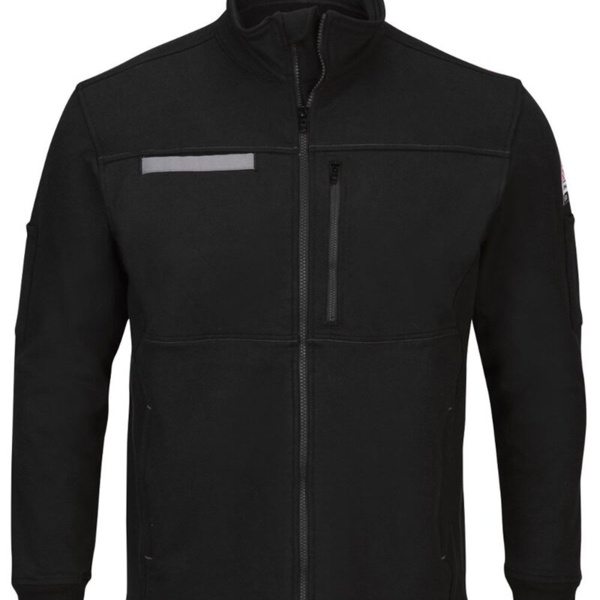 Men's Tall Zip Front Fleece Jacket-Cotton /Spandex Blend Thumbnail