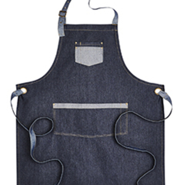 Unisex Domain Contrast Denim Bib Apron Thumbnail